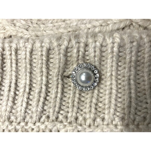 St Johns Bay NWT Oatmeal Color Cardigan with Gems Size XXL - Picture 6 of 9